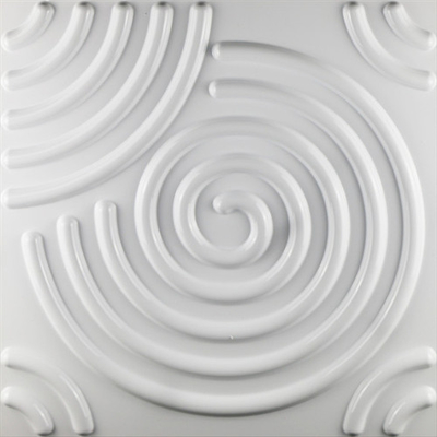 Tấm ốp tường 3D 3D hiện đại Trọng lượng 1,36 Kg / Sqm Matt Màu trắng chống khói